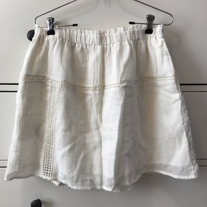 White Linen Madewell Skirt